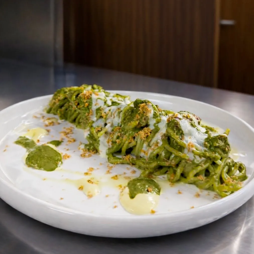 Spaghettis à la crème de brocoli